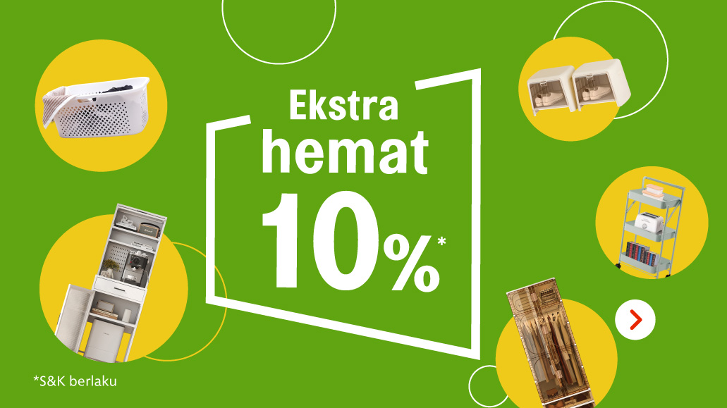 main image for promo Koleksi penyimpanan solusi hemat tempat