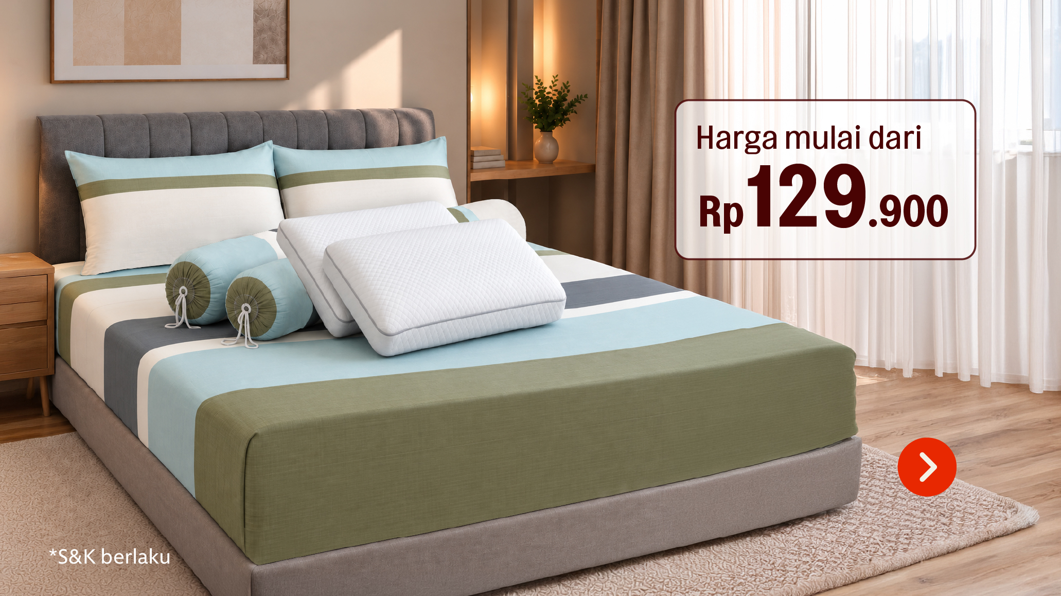 main image for promo Beli Paket Sprei dan Bantal lebih hemat